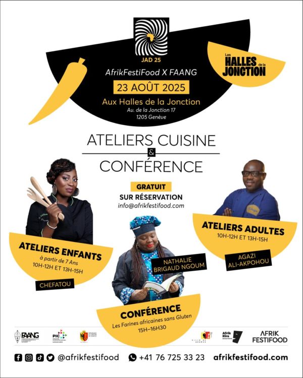 Ateliers culinaires Afrikfestifood - Journée internationale des personnes d'ascendance africaine Genève 2025